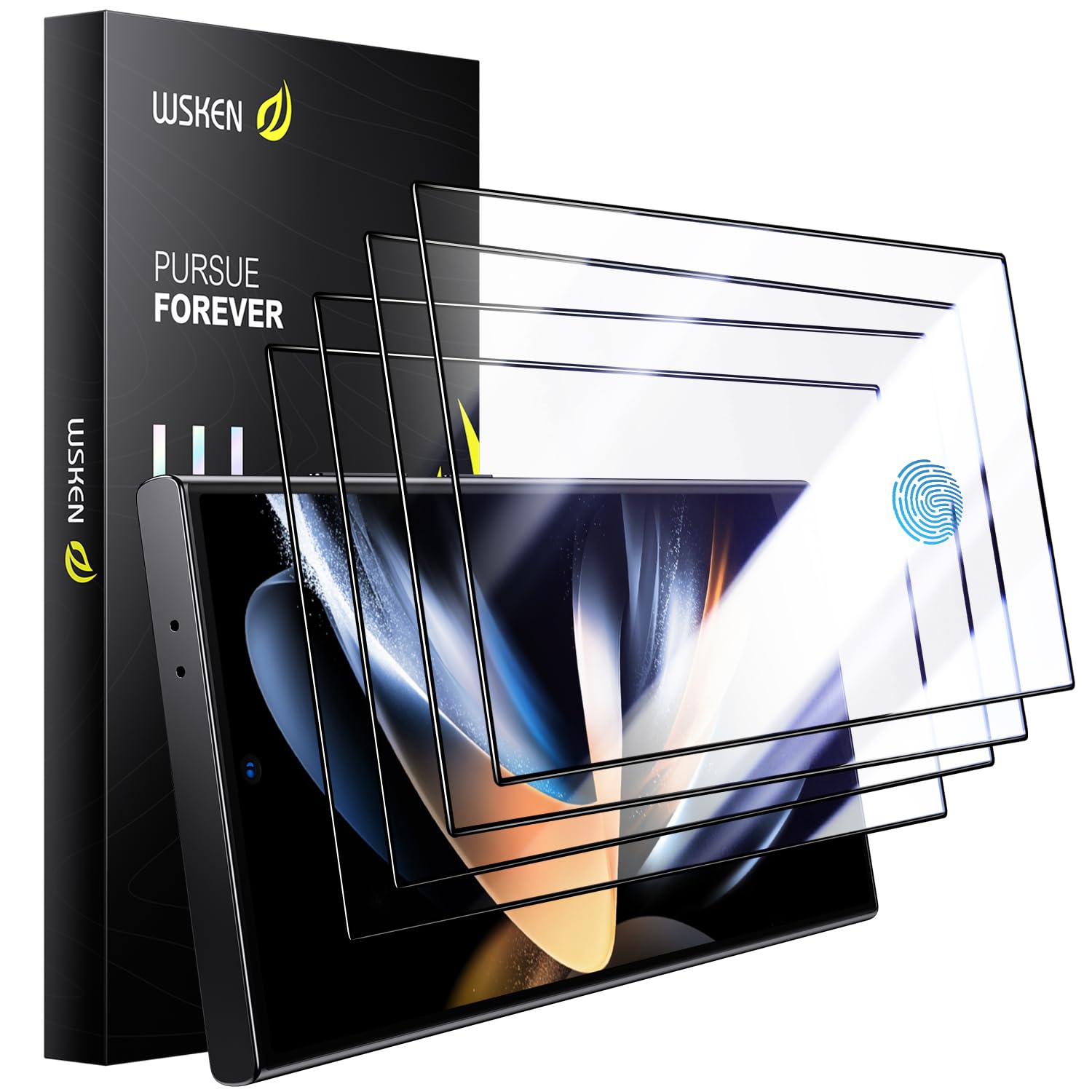 WSKEN[Replacement] for Samsung Galaxy S24 Ultra Screen Protector Tempered Glass- 4 Pack (WITHOUT INSTALLING Box)Global Recycled StandardGlobal Recycled StandardGlobal Recycled Standard