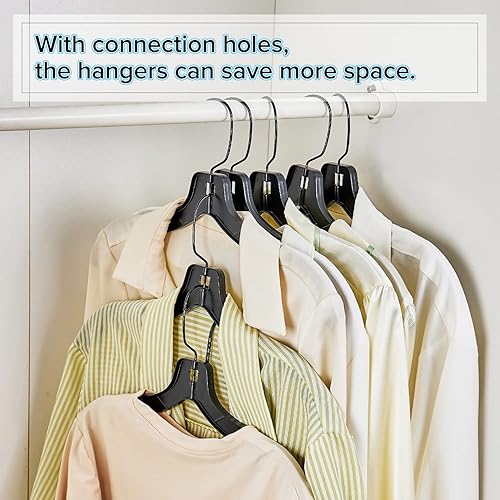 Miniatura 5 de Donext Perchas de plástico con gancho de metal giratorio de 360 grados, perchas de ropa resistentes, perchas duraderas para camisas, abrigos y