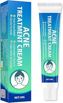Acne Treatment Cream, Effective Acne Creams, Fast Acting Spot Cream, Reduces Blemishes & Breakouts, Blackhead Care, Spot Treatment for All Skin Types, Gentle Skin Care 20G