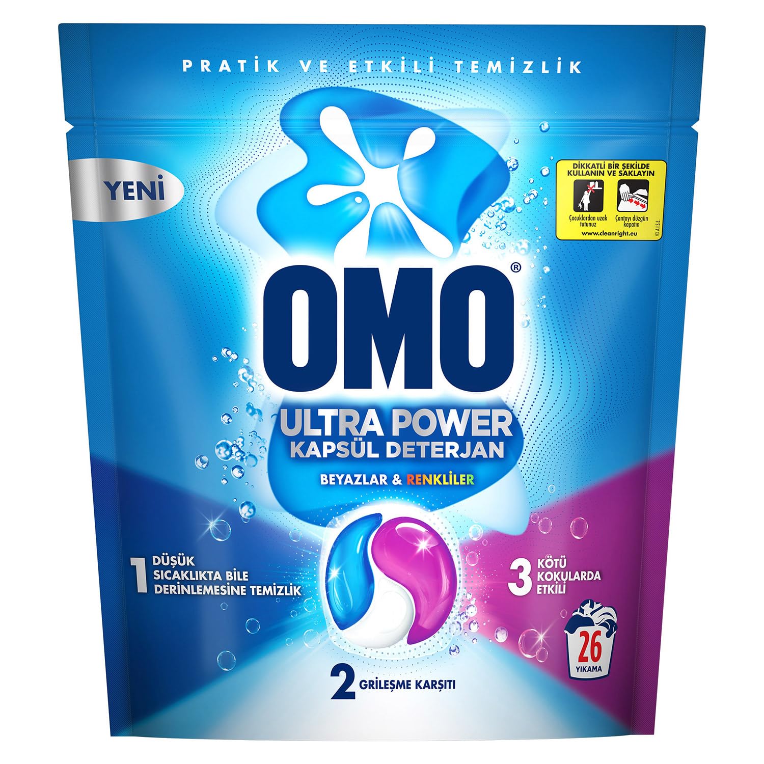 OMO Ultra Power Kapsül Çamaşır Deterjanı 26 Yıkama