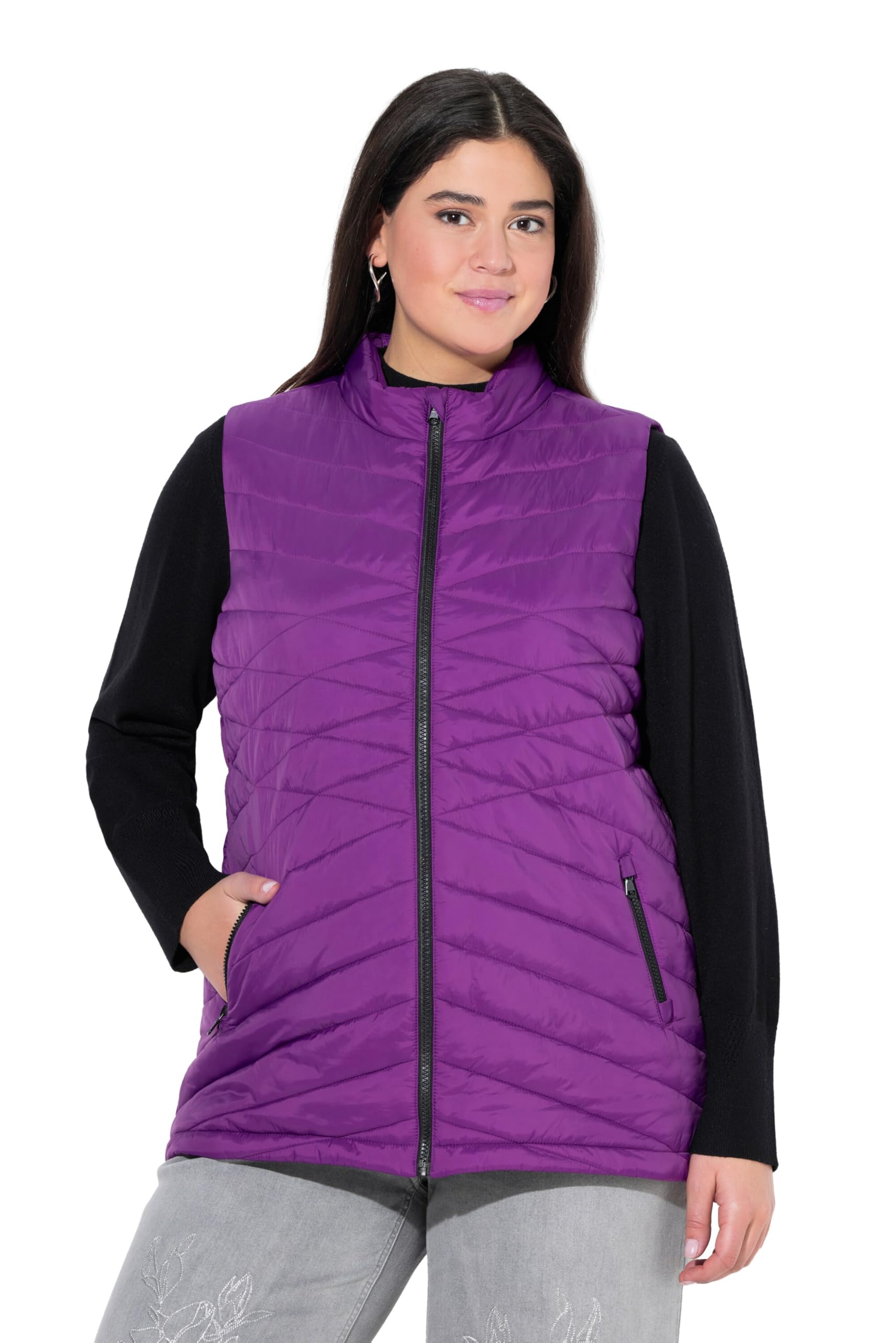 Ulla Popken Womenswear Vest dark purple 50+