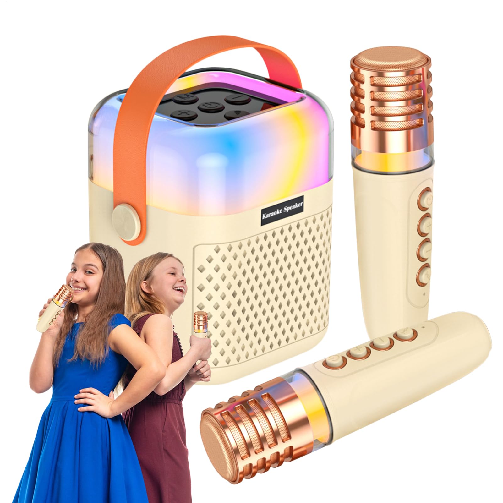 Máquina De Karaoke para Niños Altavoz Inalámbrico para Cantar con 2 | Altavoz Exterior para Karaoke Para En Oficina Patio Jardín Exteriores Reuniones Hogar Y Escenarios