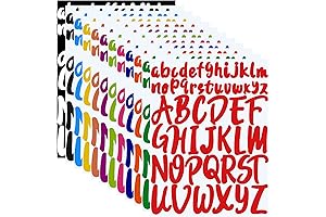 12 Sheets Alphabet Stickers