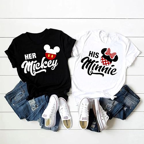 Miniatura 4 de Camisas a juego para parejas, para él o ella, para parejas, camisa de amor para hombres y mujeres, conjunto de camisetas MM para San Valentín,