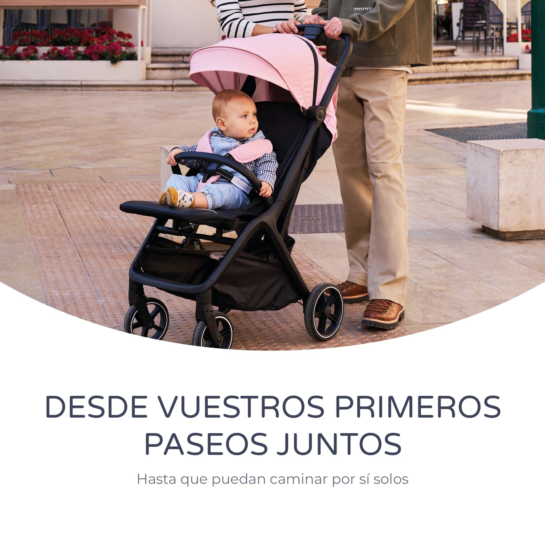 MS BabyWorld – iWalk Autofolding – Silla de paseo ligera 0-48 meses (22 kg) | Plegado automático | Amortiguadores | Capota XXL | Ruedas grandes | Reclinación total