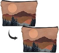 Vista 5 de IWXYI Bolsa de maquillaje boho YL, Boho Mountain