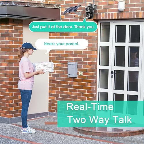 Miniatura 6 de SANSCO Cámaras de seguridad solar inalámbricas de 4MP, cámaras WiFi para exteriores para seguridad en el hogar, cámara de vigilancia PTZ de 360 con