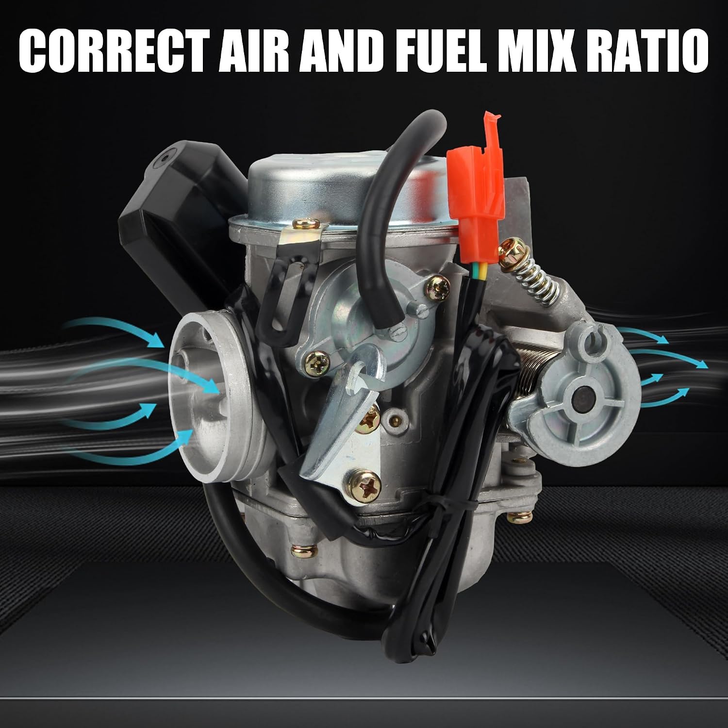 PD24J Carburetor Kit 24mm Carb With Manifold Intake Air filter Ignition Plug for 4-Stroke GY6 125CC 150CC 152QMJ/QMI 157QMJ/QMI Engines ATV Go Kart parts