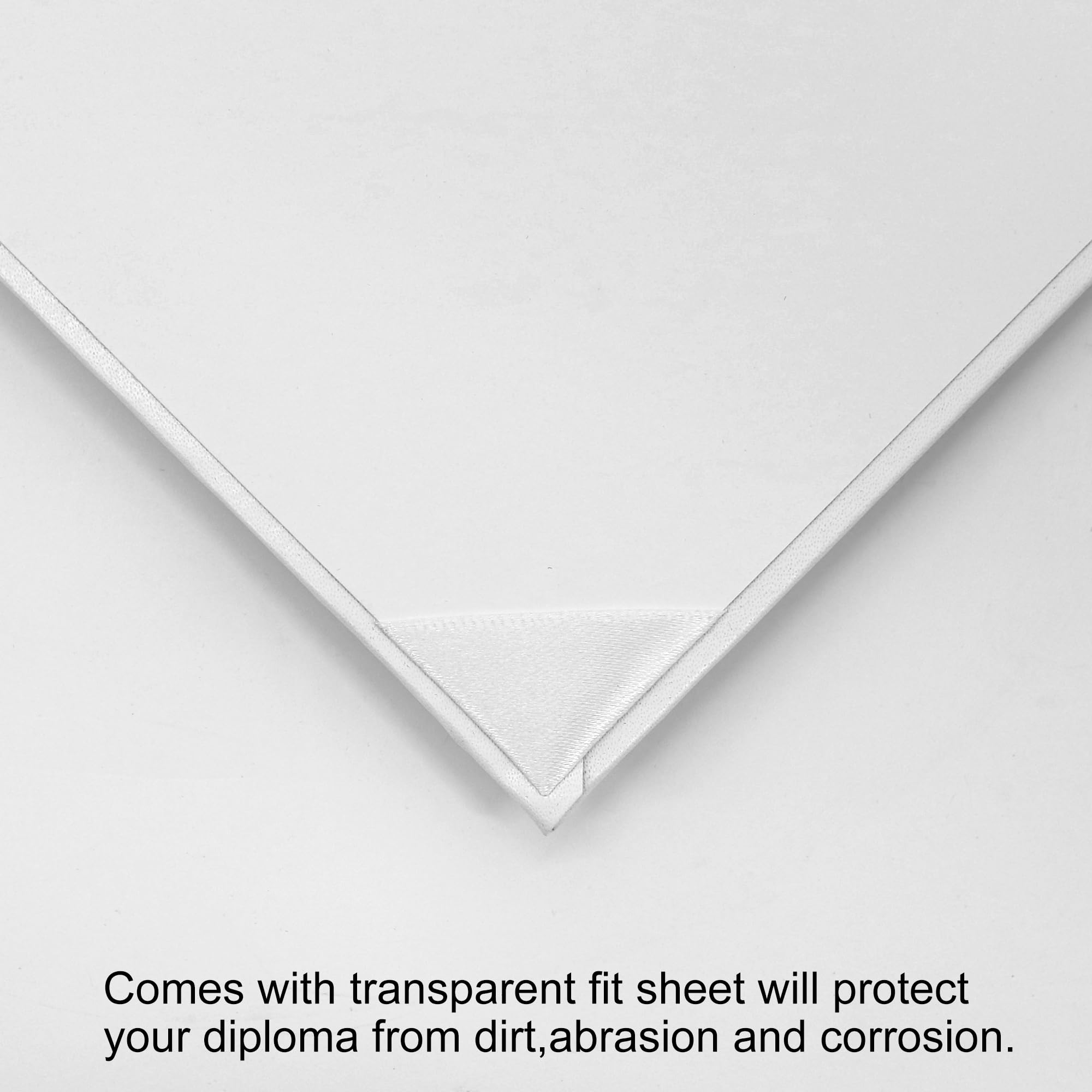 GraduatePro Couverture de diplôme 8,5 x 11 en cuir lisse blanc