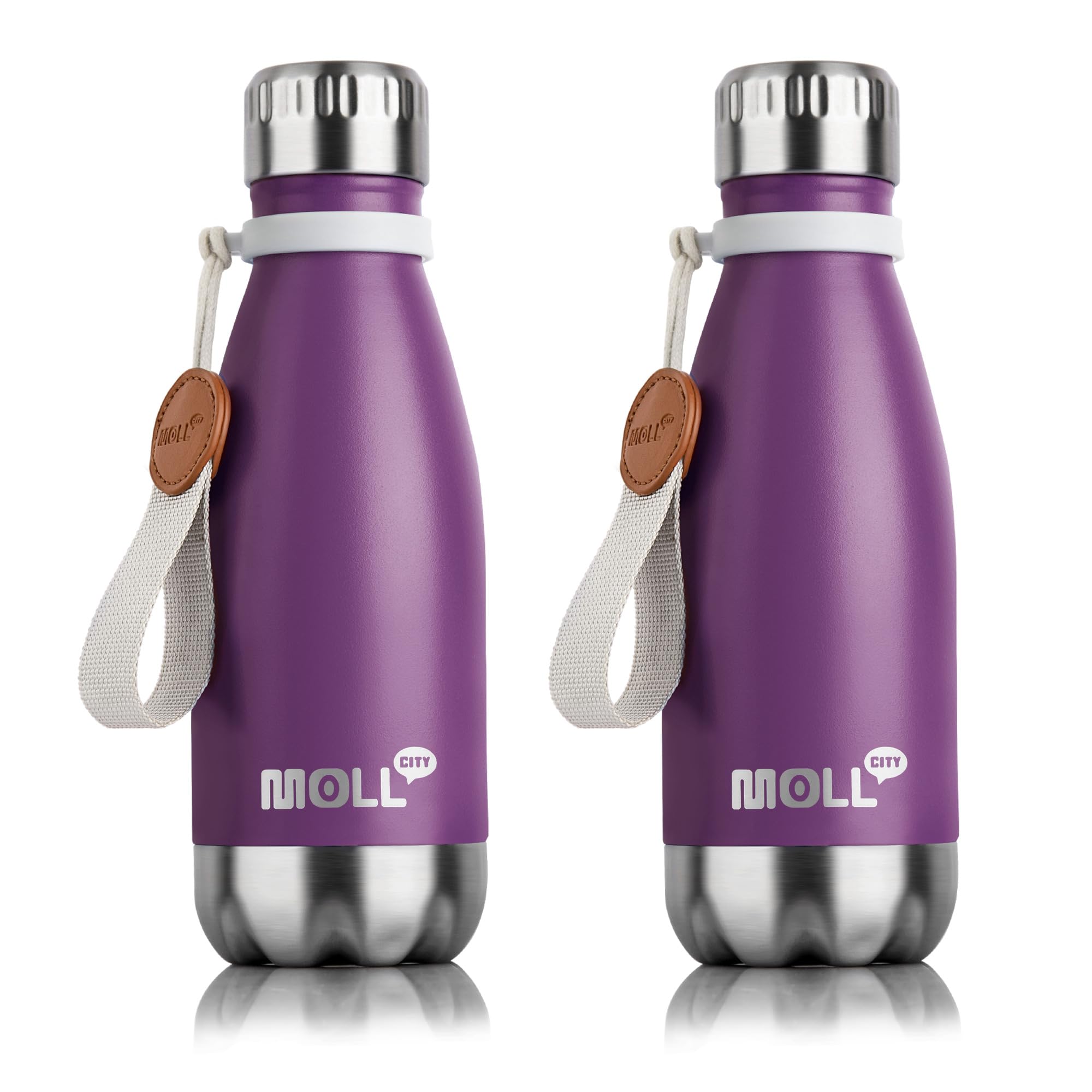 9 oz Small Water Bottle for Kids,Stainless Steel Vacuum Insulated, 2Pcs
