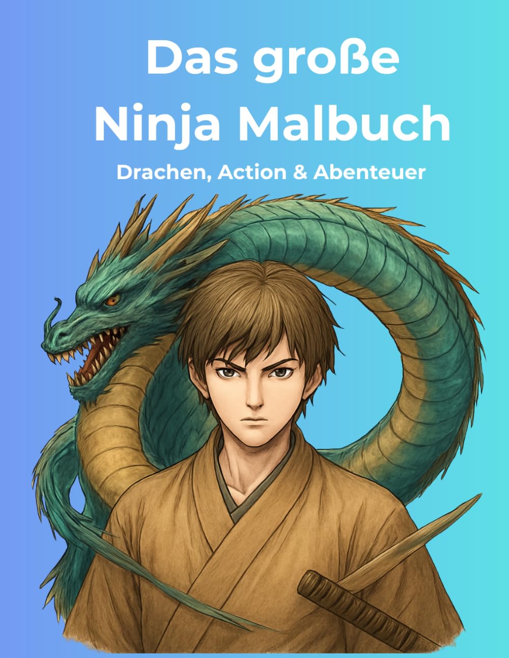 Das große Ninja Malbuch: 100 spannende Motive aus der Welt der Ninjas und Drachen