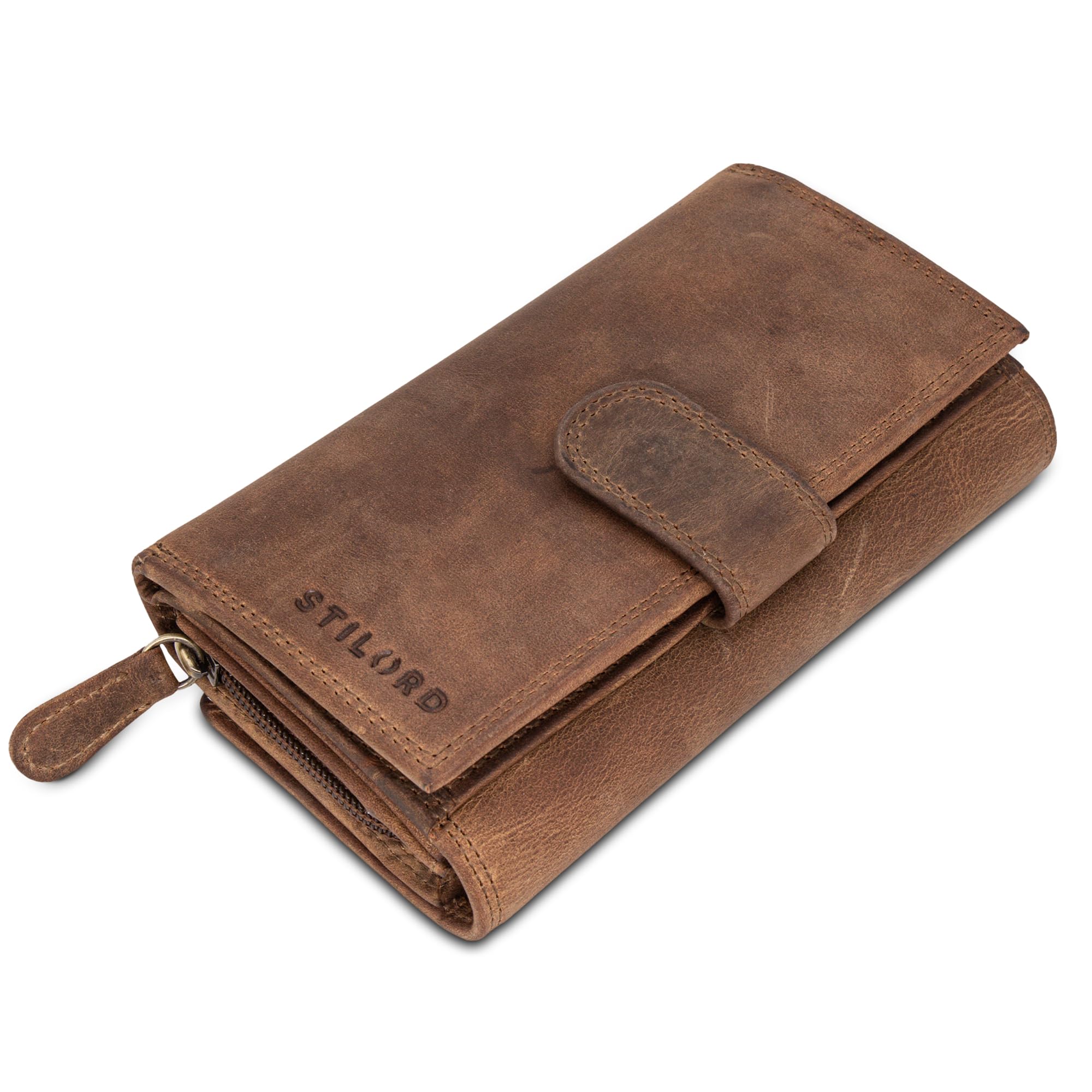 STILORD Elisa Geldbörse Damen groß viele Fächer RFID-Schutz extra Münzfach