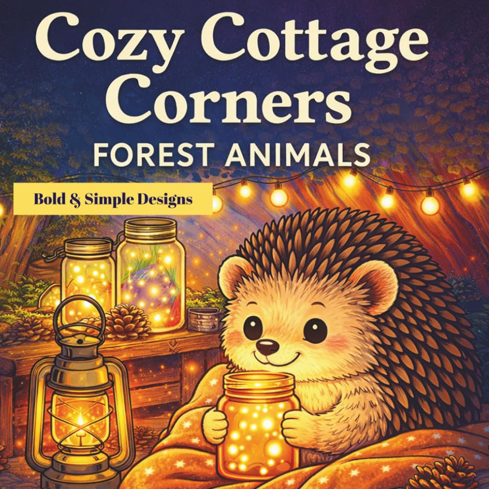 Cozy Cottage Corners Forest Animals: Bold & Simple Designs of Peaceful Forest Animal Homes