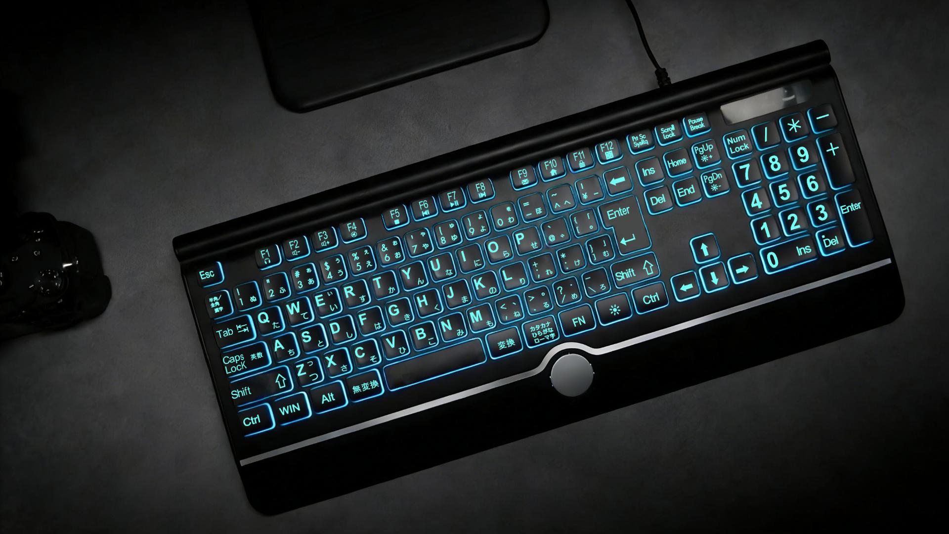 Amazon | BERGUF 大きめの文字のバックライト付きキーボード、静かな