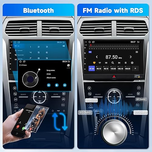 Miniatura 4 de Radio Android de 7 pulgadas con pantalla táctil estéreo de coche doble DIN con navegación GPS, Bluetooth, WiFi, DSP, iOS Phone Mirror Link, Radio FM