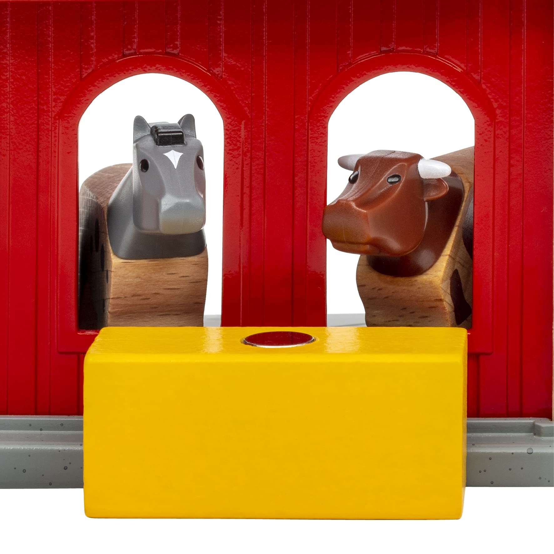 BRIO World - Stalla per Animali, Accessorio Pista Trenino, Set Costruzioni in Legno, Compatibile con Tutti i Prodotti BRIO, Giocattolo per Bambini 3+ Anni