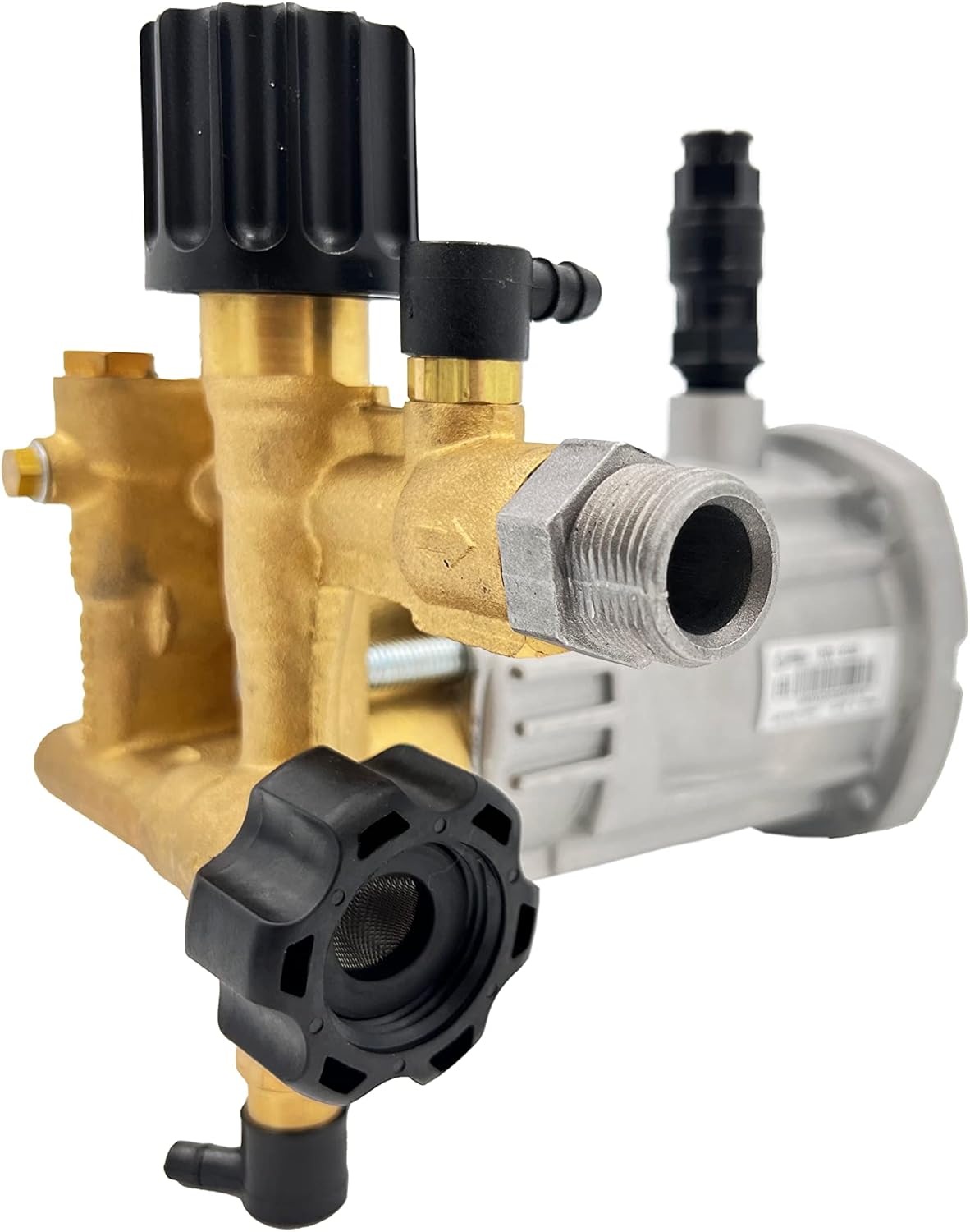 Annovi Reverberi RXV25G30D-EZ 3/4" D Version Hollow Shaft Replacement Pump 3000 PSI, 2.5 GPM, 3400 RPM Easy Start Valve Thermal Relief Valve Detergent Outlet Adjustable Unloader Triplex Plunger Pump