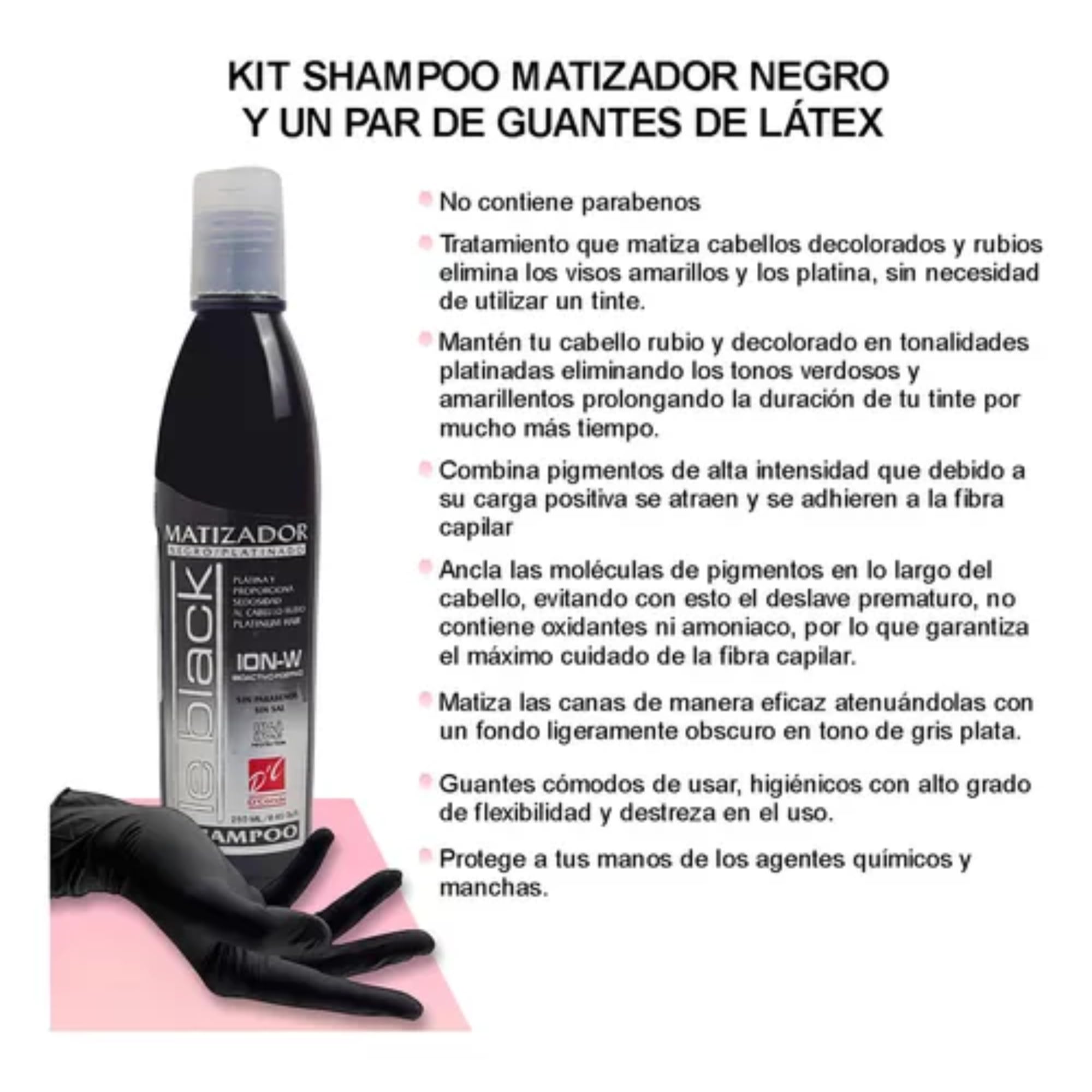 D'Conde Le Black Purple Toning Shampoo for Blonde, Silver & Gray Hair, 8.45 Fl Oz