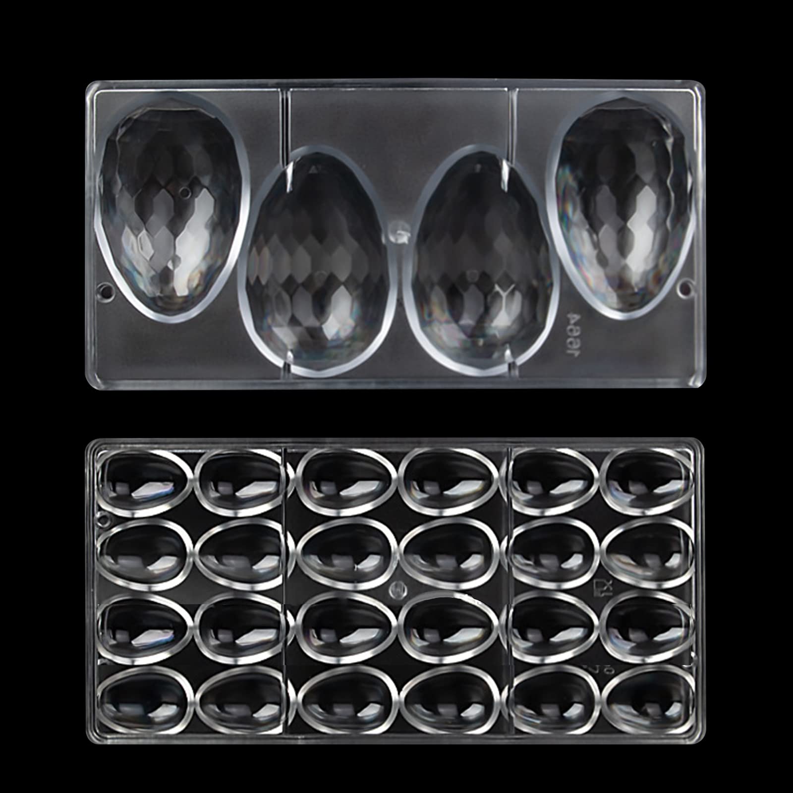 Utensilios para hornear para el hogar, grado alimenticio, 4/24 agujeros, molde de resina para hacer chocolate de Pascua, molde de silicona antiadherente para chocolate de Pascua