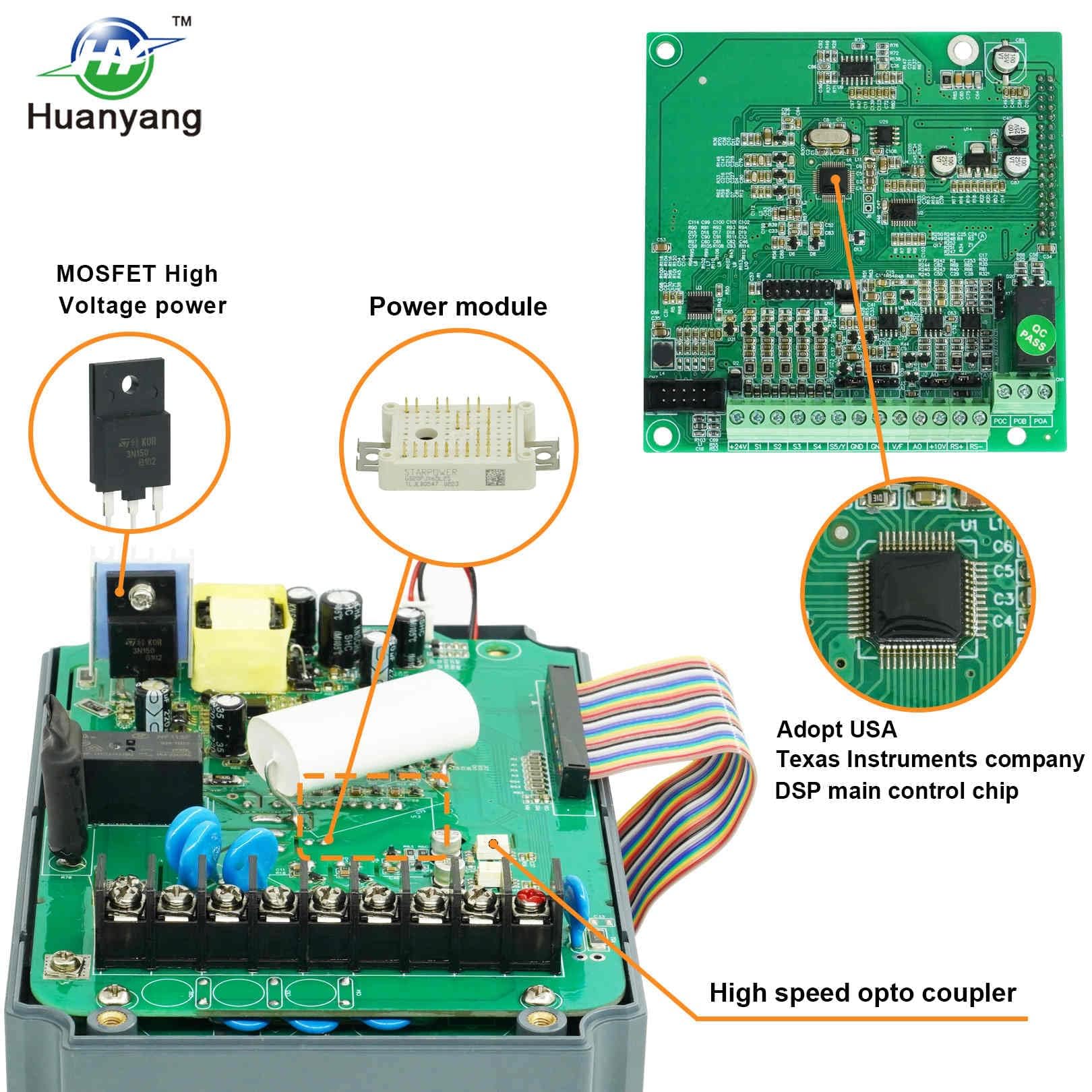Huanyang VFD 230V 4.0KW 5.4PS Conversor de frecuencia de control numérico computarizado CNC el motor inversor convertidor para motor de husillo control de velocidad serie FC01