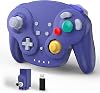 miadore Wireless GameCube Switch Online Controller,2.4GHz USB & NGC Receiver,Plug & Play,Compatible with GameCube/Switch/Switch OLED/Windows PC/iOS Mac/Raspberry Pi/Steam(Purple)