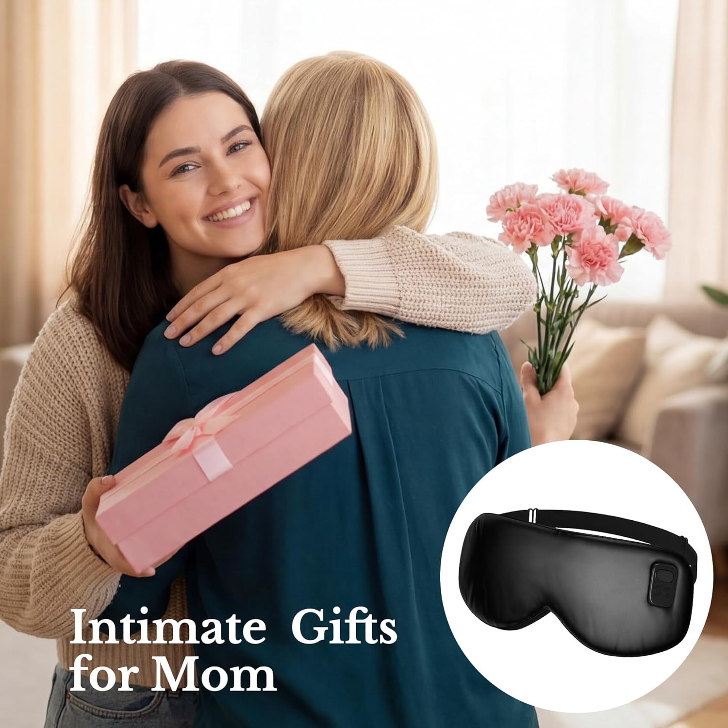 Cordless Heated Eye Mask for Dry Eyes, 2-in-1 Heated Cooling Gel Mask (2 Pack), Warm Eye Compress, Eye Relief & Sleep Aid, Washable Travel Heating Pad, 5 Temps & 6 Timers, Mother’s Day Gifts for Women