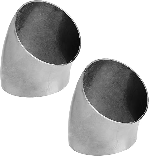 Tubo de escape de acero inoxidable de 3 pulgadas, 45, 2 piezas de grosor de 0.059 in de grosor de acero inoxidable 304 para sistema de escape