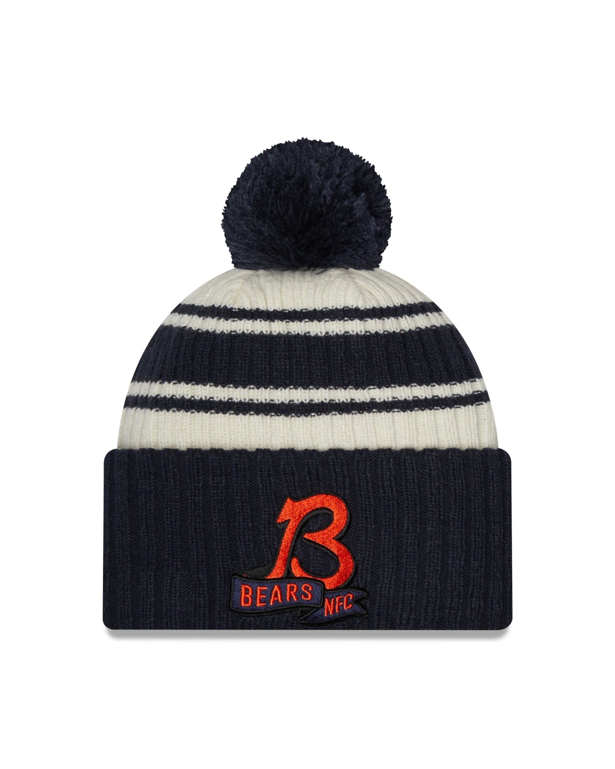 New Era Men's Multicolor Chicago Bears Pom Pom Beanie Hat - Accessories - One Size - Accessories