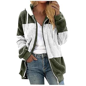 Amazon.com: AQAYL Faux Fur Coat Women with Hood Fleece Full