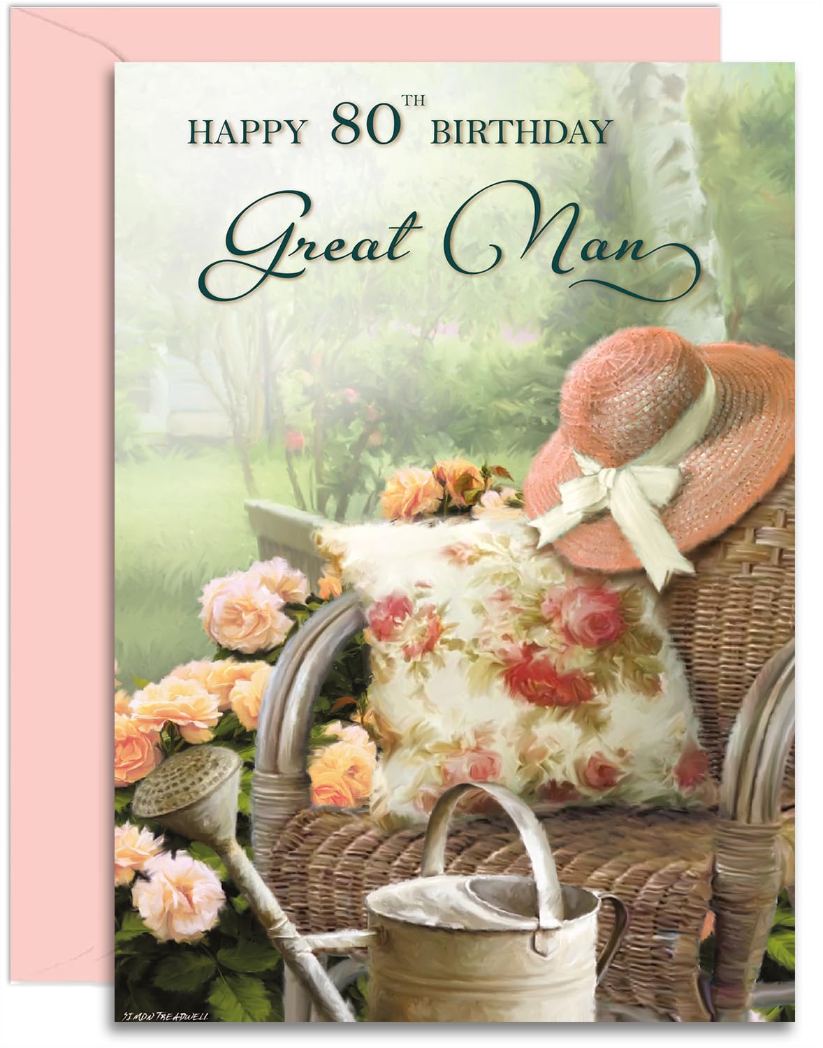 Olivia Samuel - Biglietto di auguri di compleanno per 50° pescatore, lucido, formato A5, 148 mm x 210 mm, con busta autoadesiva