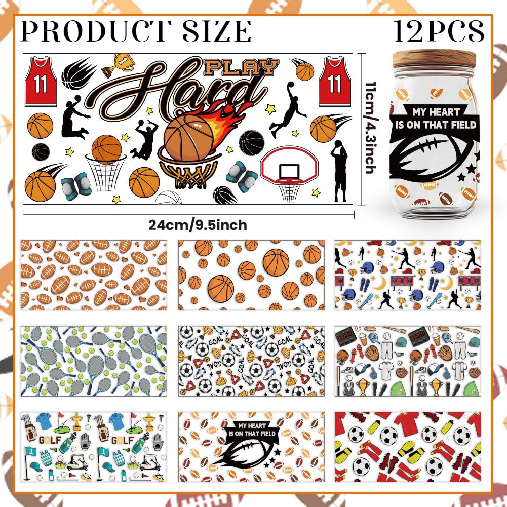GOMAKERER 10 Sheets 10 Style UV DTF Cup Wrap Stickers - Image 2