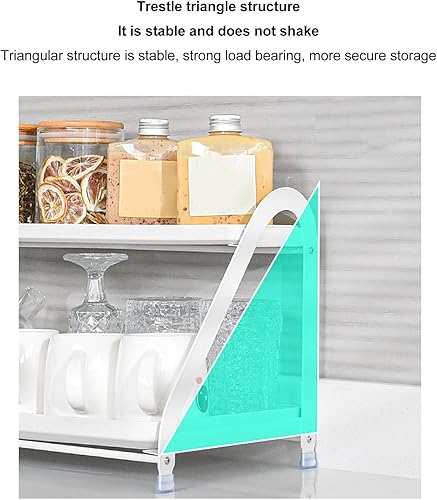 Miniatura 6 de ciciglow Soporte de secado de tazas, soporte para tazas de 2 niveles, organizador de encimera, estante de almacenamiento para el hogar, cuencos de