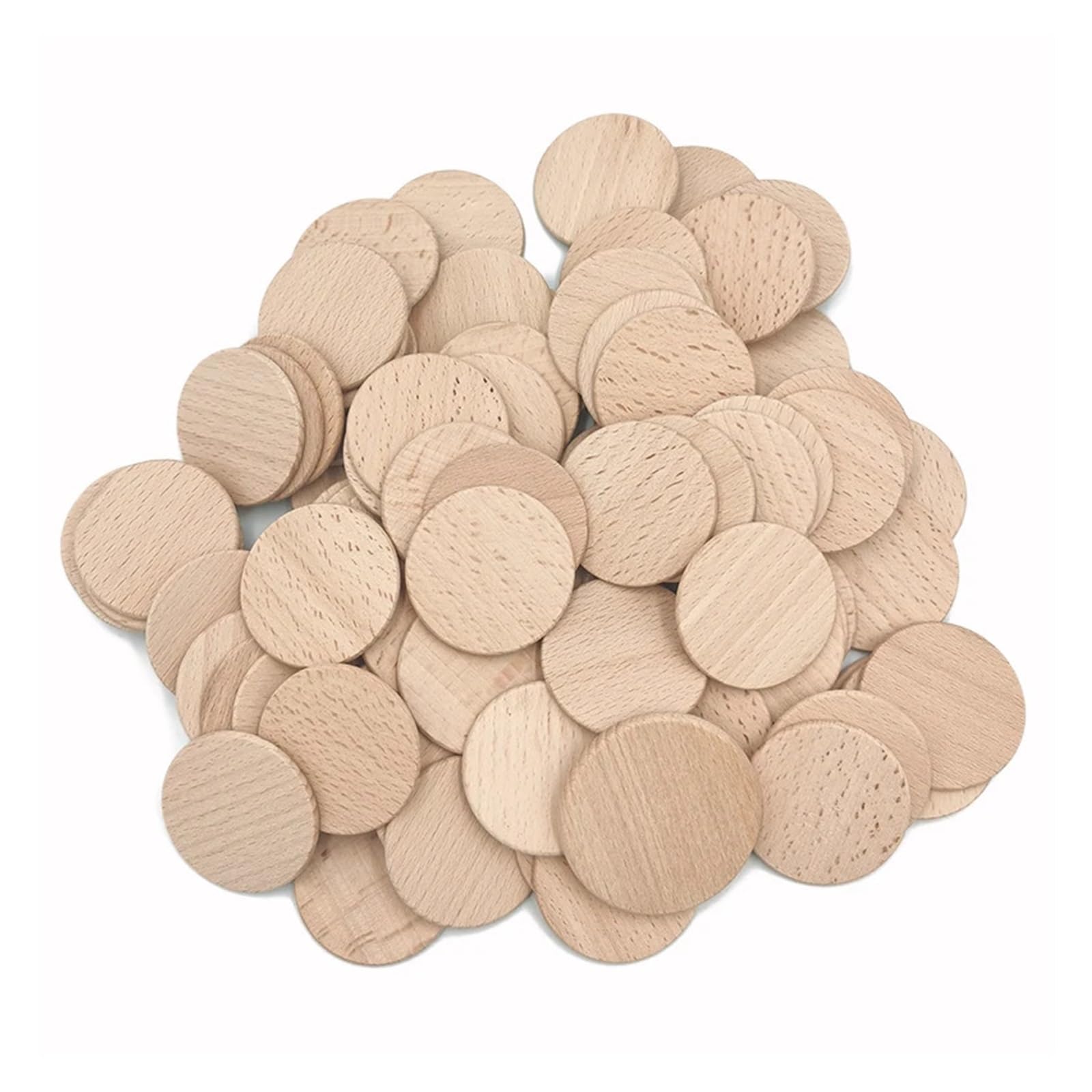 Niedokończone kawałki drewna, plastry, 3 cm/5 cm Okrągłe drewniane krążki do rękodzieła Wycinanki z Ozdoby świąteczne i dekoracji(100pcs Round cornor 5cm)