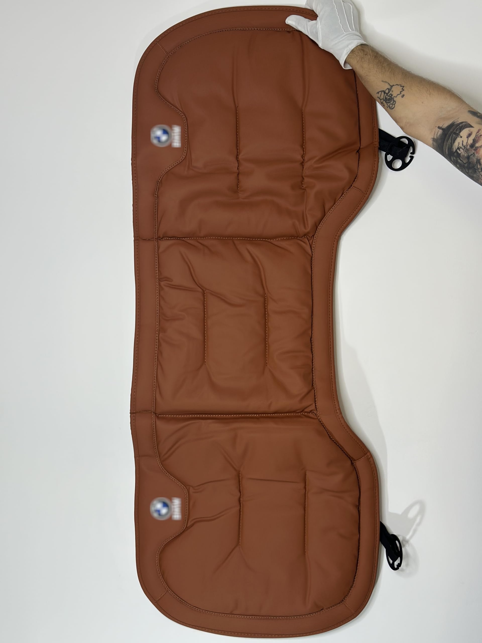 COMPLETO UNIVERSALE PER BMW Tappetini protettivi NUOVO DESIGN Coprisedili per auto qualsiasi modello, cuscino, protezione per sedile auto traspirante, articoli per auto, pelle PU. Colore marrone