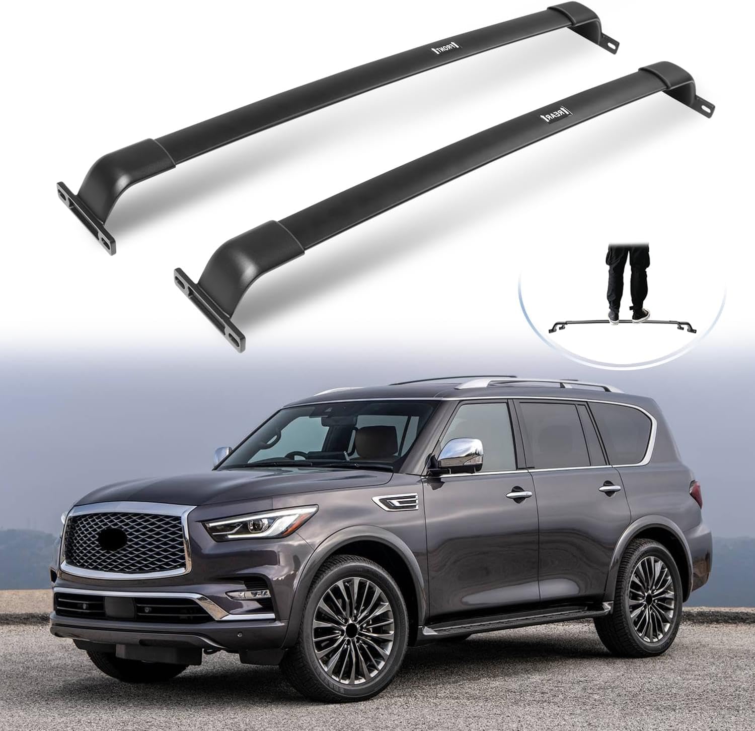 US Silver roof Cargo Rack for Infiniti QX56 QX80 20112021 2022 2023 Roof Racks
