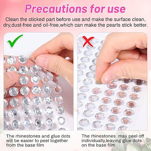 Miniatura 5 de 4814 calcomanías autoadhesivas con diamantes de imitación para el cabello, joyas de Caffox para el cabello, calcomanías de gemas de diamantes para