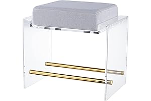 Modern Yet Elegant Acrylic Ottoman Ideal for Busy Living Spaces