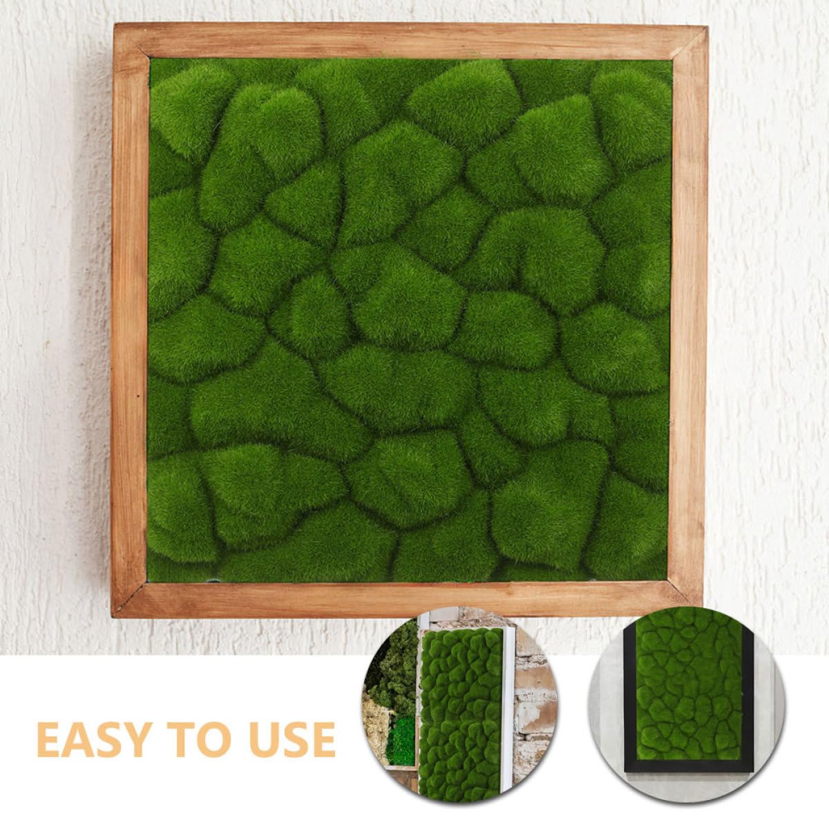 2 Piezas de Paneles de Musgo Artificial para Adorno de Pared Construcción Resistente y Textura de Vellón Verde para Uso Versátil y Escenario Natural en Bodas