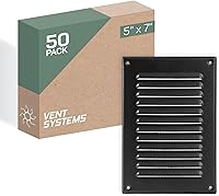 Vista 69 de Vent Systems – 3.35 x 9.84 pulgadas (interior) rejilla de ventilación de aire rectangular de metal blanco para alero, cubierta de rejilla, deflector