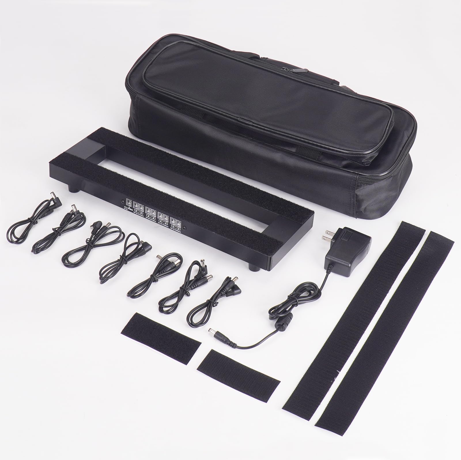 38,1 x 12,7 cm Gitarren-Pedalboard mit integriertem Netzteil | 8 DC-Ausgänge, Aluminium-Legierung, inklusive Tragetasche und Montagebändern, leicht