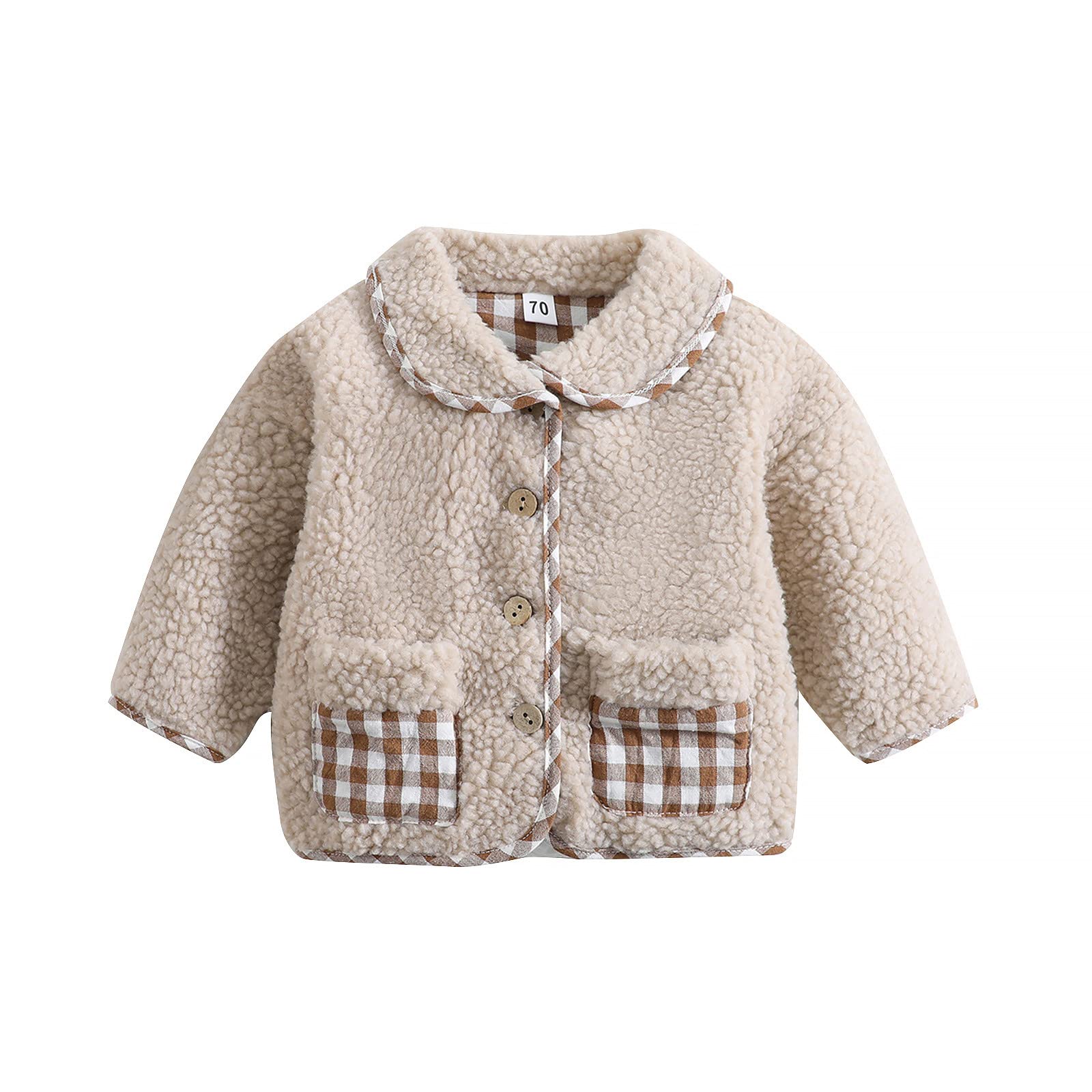 MuzuldMonthly Baby Boys Winter Cashmere Punk Cool Warm Jacket Thick Buttons Coat 0-24 Months