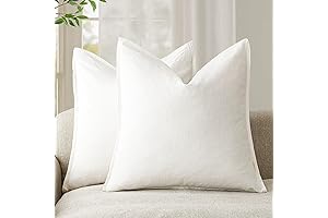 Foindtower 20x20 White Throw Pillows for Farmhouse Decor