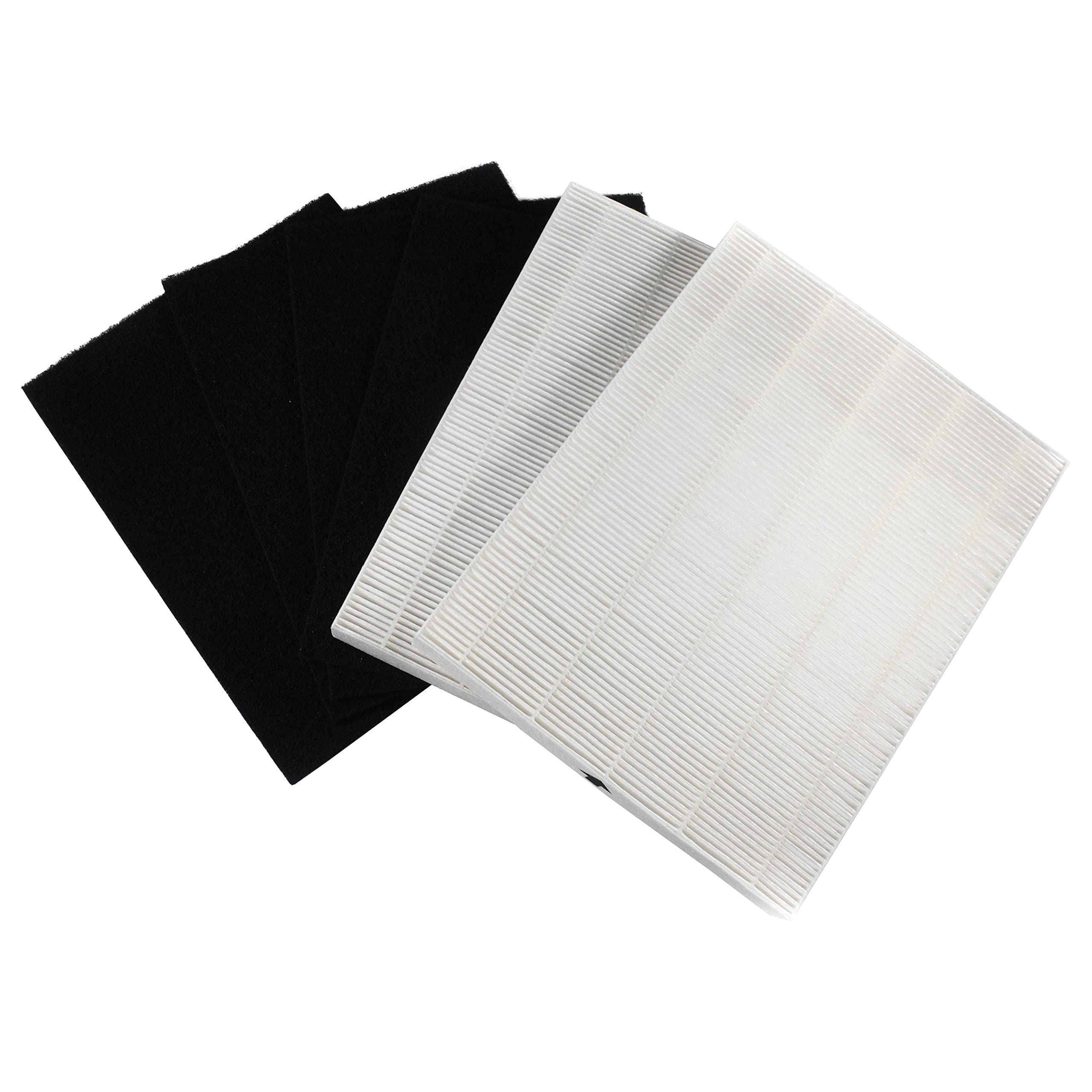 Hqrp Filter Kit Compatible With Fellowes Aeramax 200 Air Purifier Models 190, 200, Db55, Dx55, Part 9287101 Replacement (2 Hepa & 4 Carbon Prefilters)