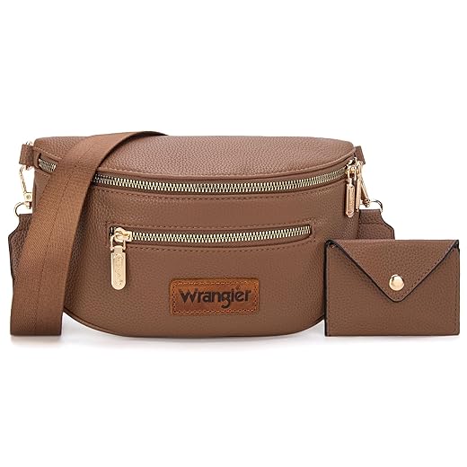 Wrangler Fanny Packs for Women Crossbody Sling Bag Waist Bag with Card Holder WG150-248KH