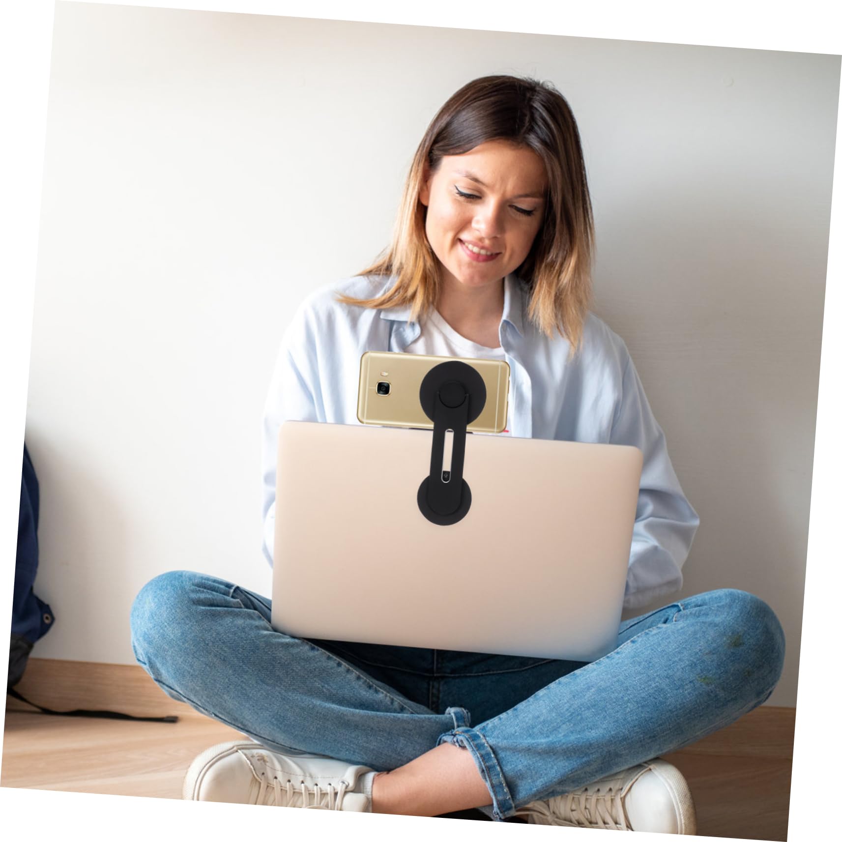 Hemobllo 3pezzi Portacellulare Magnetico Per Laptop e Monitor Supporto Per Tablet e Smartphone Design Compatto e Facile Da Trasportare e Utilizzare Ufficio o Casa