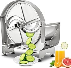 VBENLEM Commercial Vegetable Slicer, 0.2-12mm Adjustable Thickness Manual Vegetable Slicer, Stainless Steel Multifunctional Commercial Manual Slicer, for Slicing Fruit Lemon Onion Cabbage