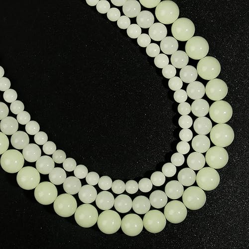 Miniatura 4 de Yochus Cuentas de luz luminosa azul de 0.315 in Cuentas redondas sueltas de piedra natural para la fabricación de joyas