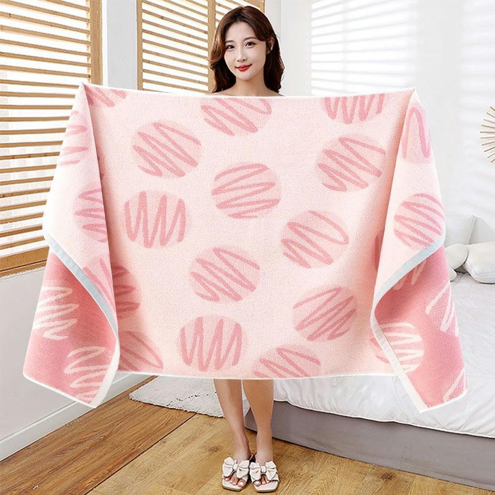 Amazon｜バスタオル 大判 綿100% かわいい柄 男女 ふわふわ 柔らか