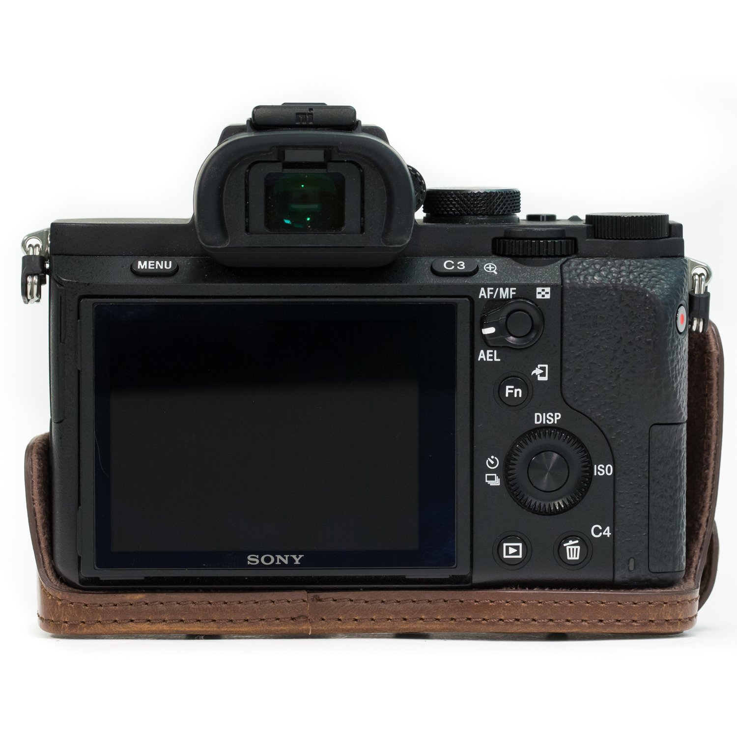 MegaGear - Ever Ready Ochronny Skórzany Futerał na Aparat Fotograficzny - Dark Brown, PU Leather, Klasyczny, podróżny