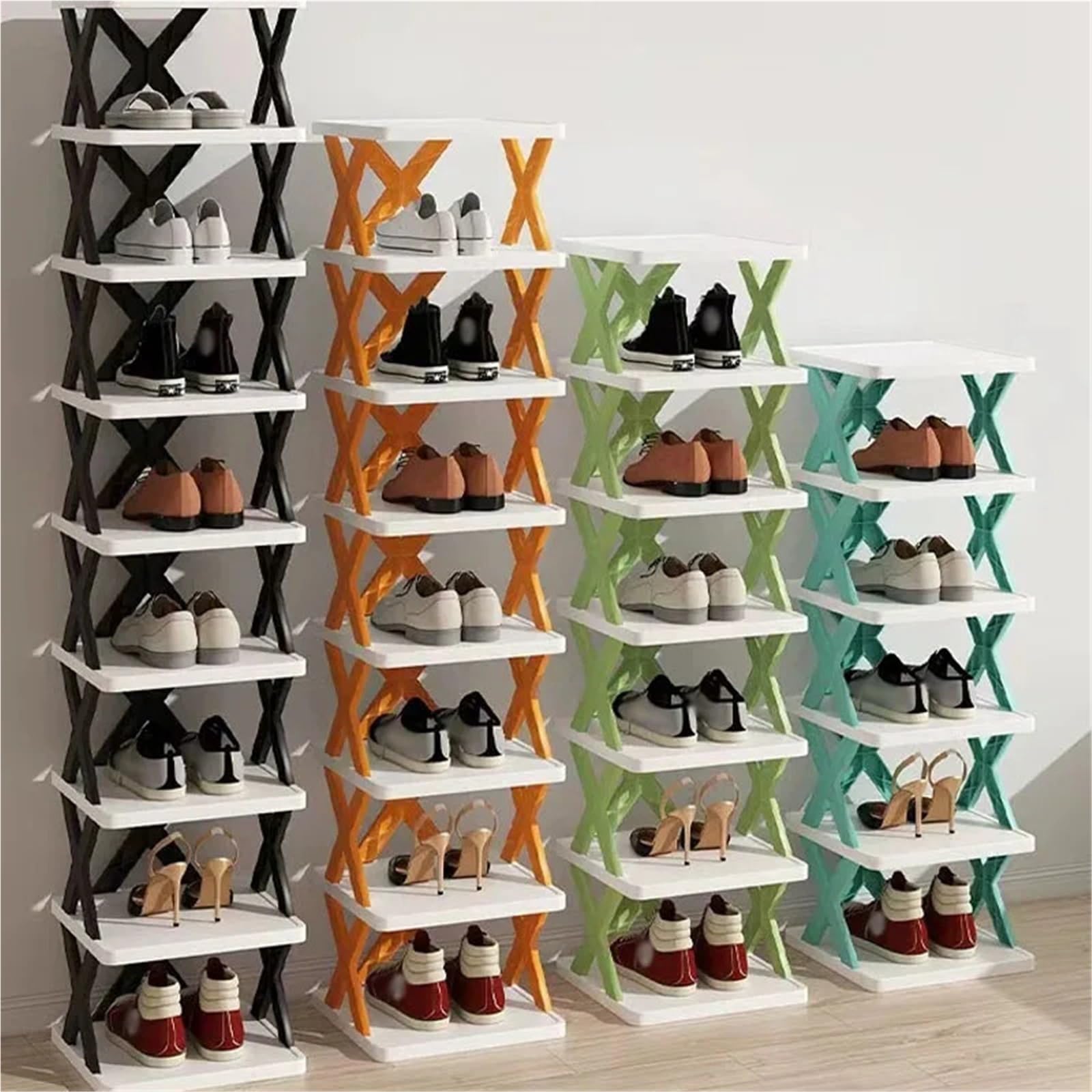 Libreria salvaspazio a più livelli rimovibile Zapatero per soggiorno, camera da letto o ostello – elegante blu (26 x 24 x 113 cm)